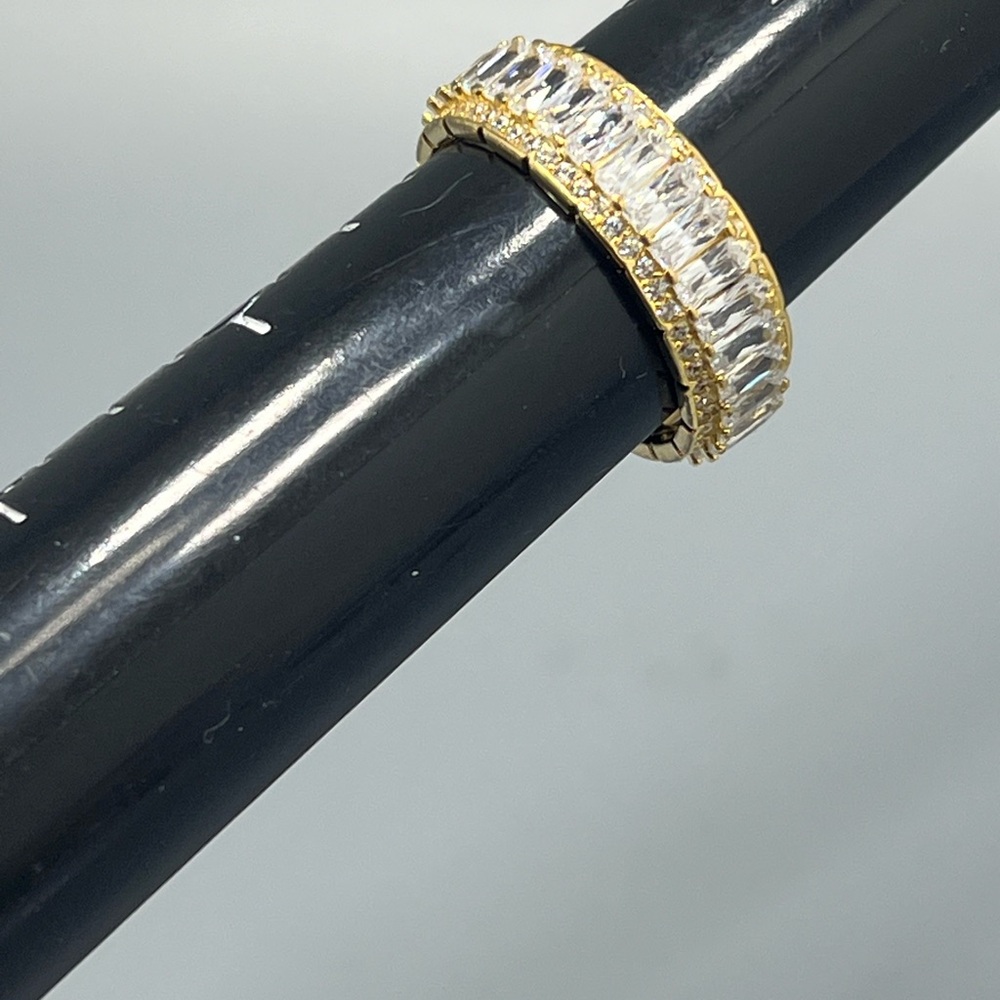 Cubic Zirconia Emerald And Baguette Cut Eternity … - image 3